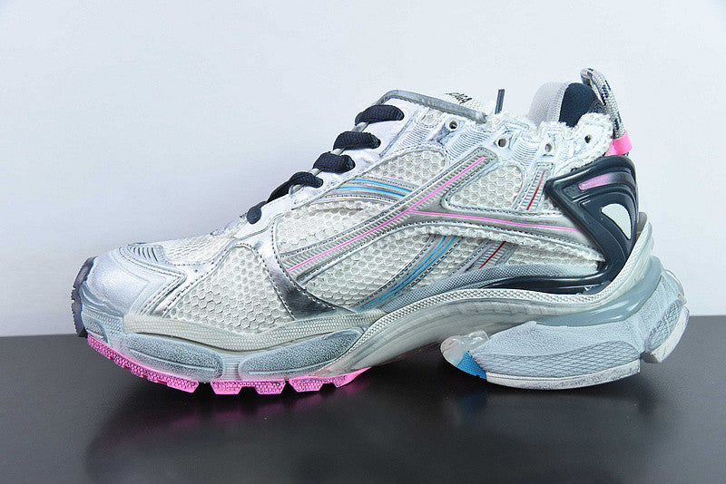 B*lenciaga Runner grey, pink and blue mesh