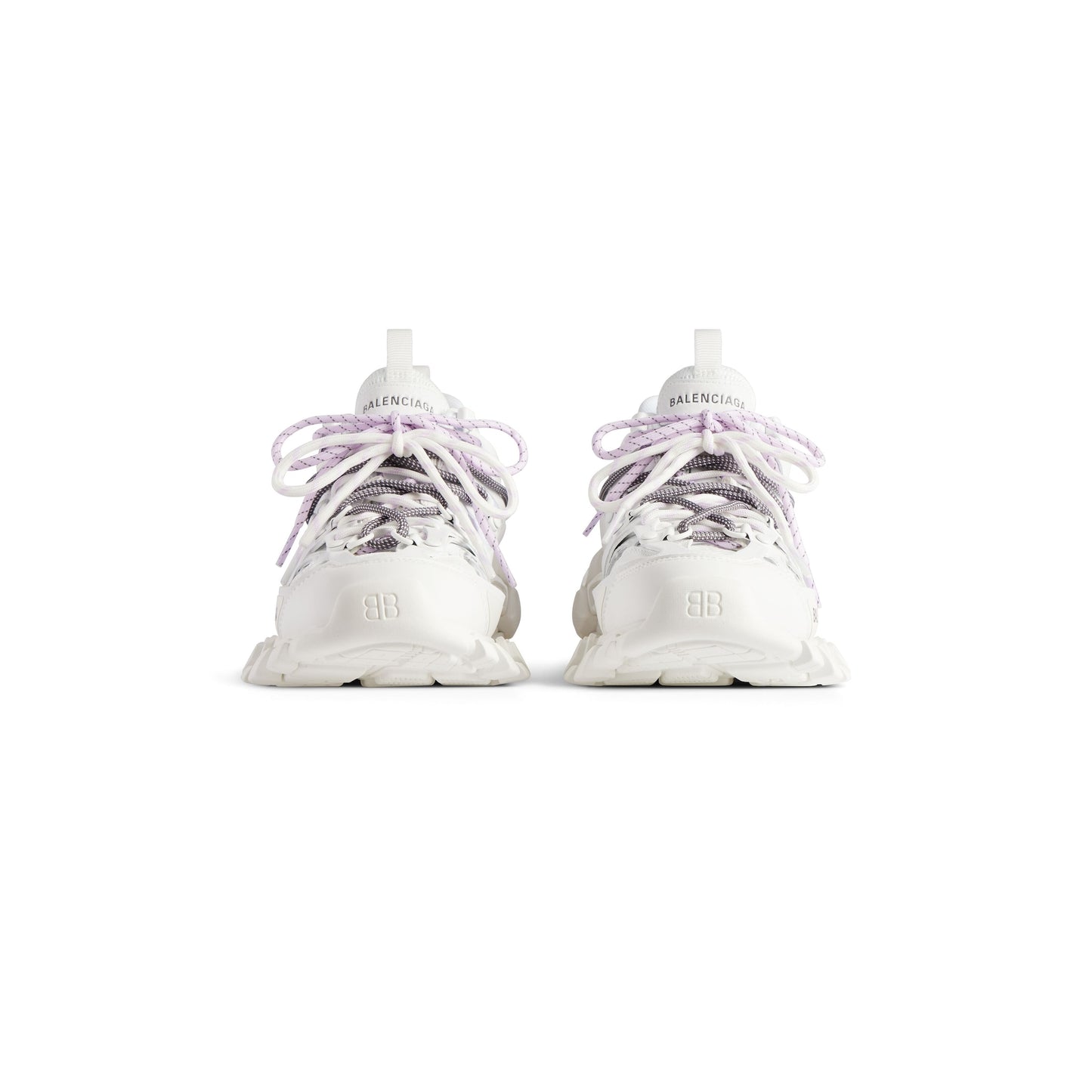 B*lenciaga track Trail laces White Lilac
