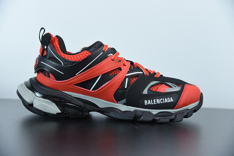 B*lenciaga Track red grey black white