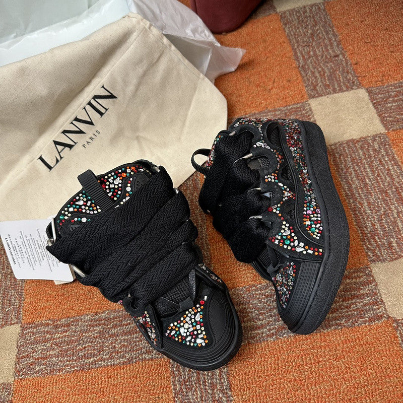 L*nvin curb Black rhinestone