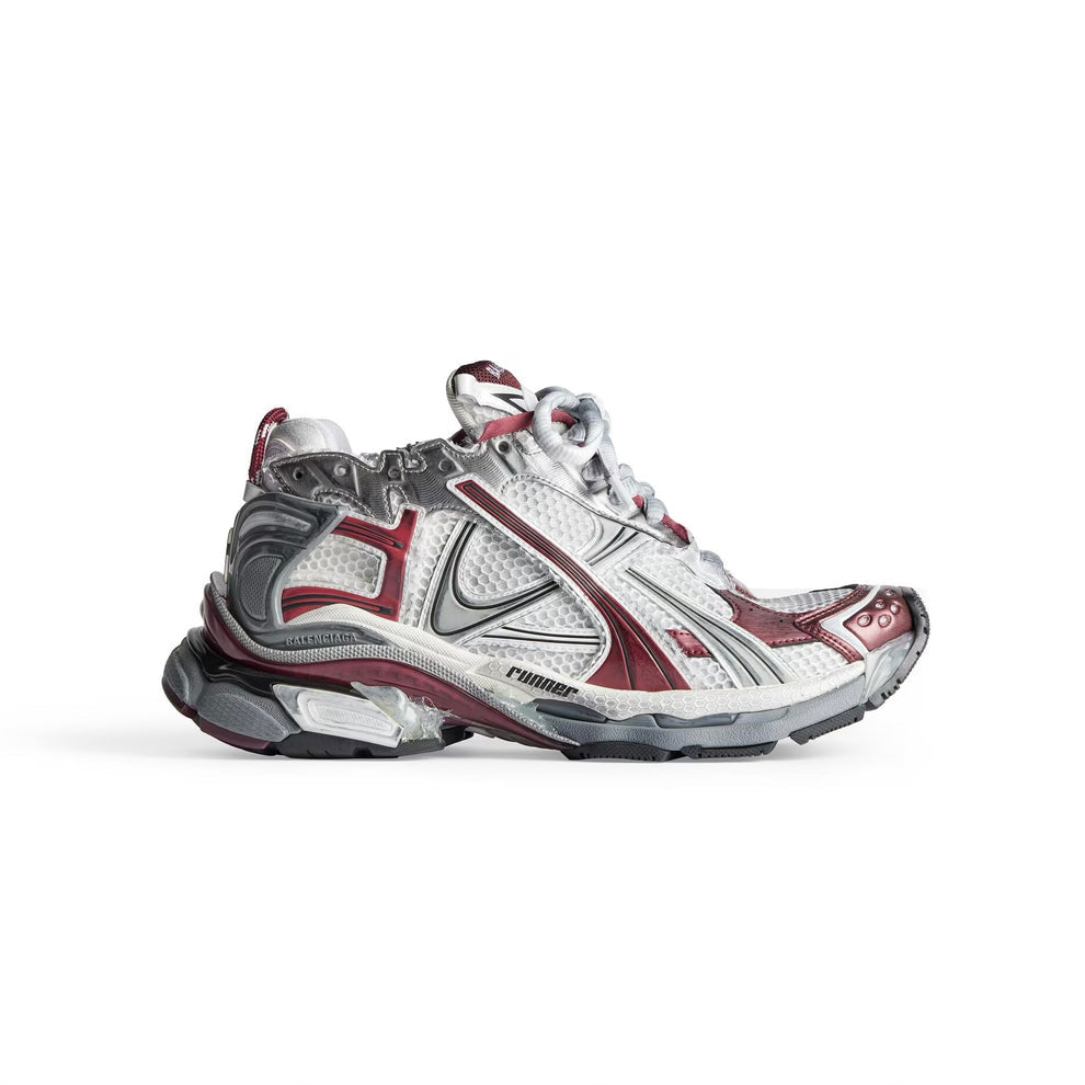 B*lenciaga runner burgundy