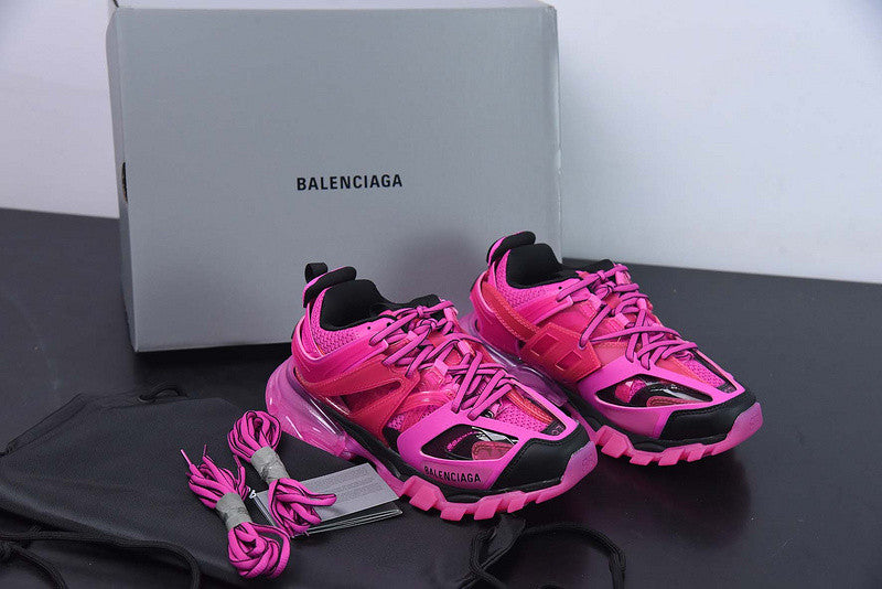 B*lenciaga Track Clear Sole Dark Pink
