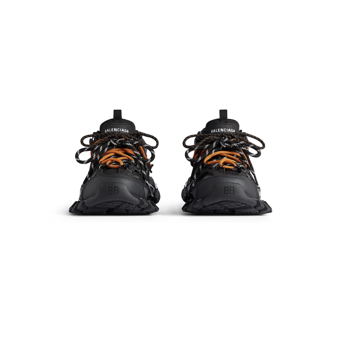 B*lenciaga track Trail laces Black orange