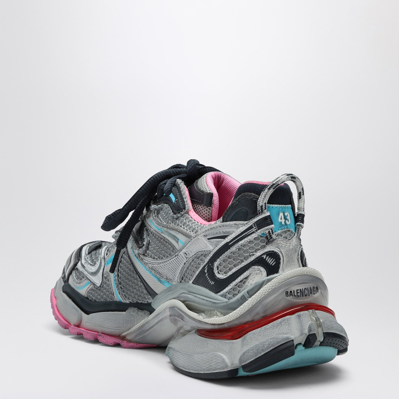 B*lenciaga Runner 2.0 Grey/Blue/Pink