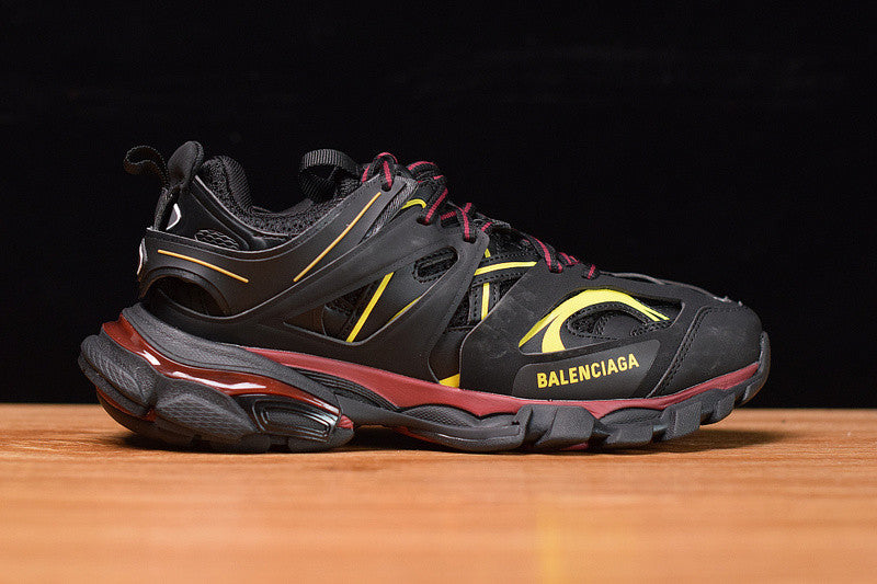 B*lenciaga Track Black Bordeaux'