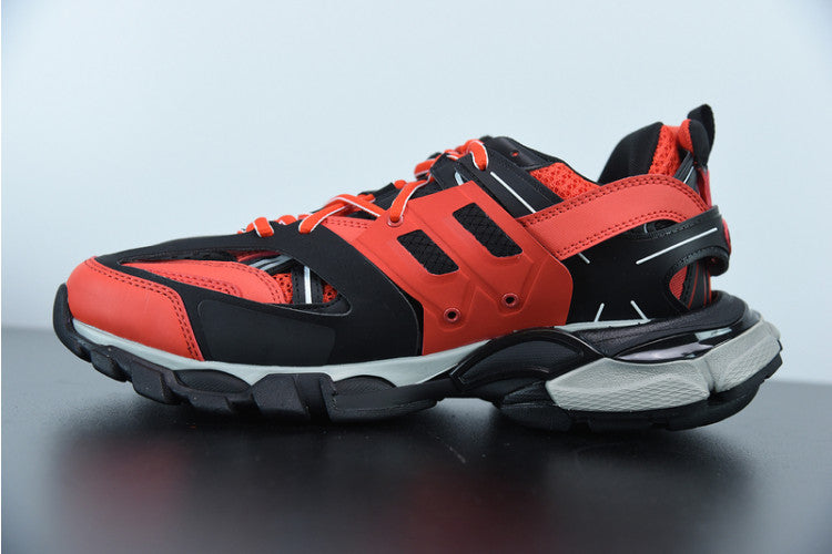 B*lenciaga Track red grey black white