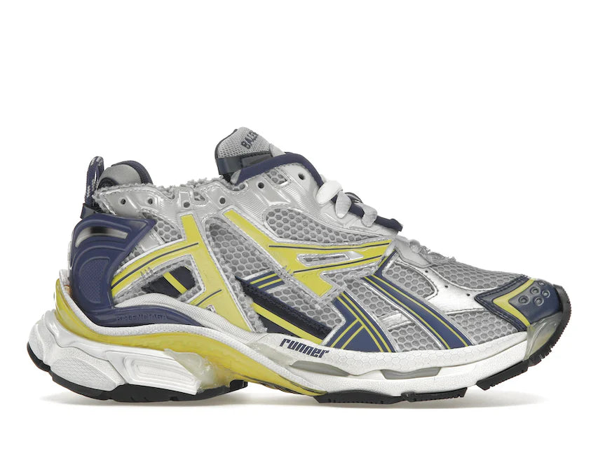 B*lenciaga Runner White Blue Yellow Grey Black