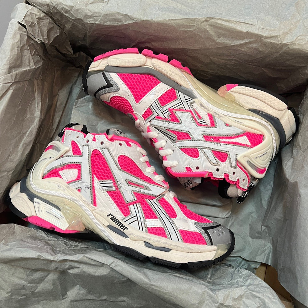 B*lenciaga Runner
White Fluo Pink