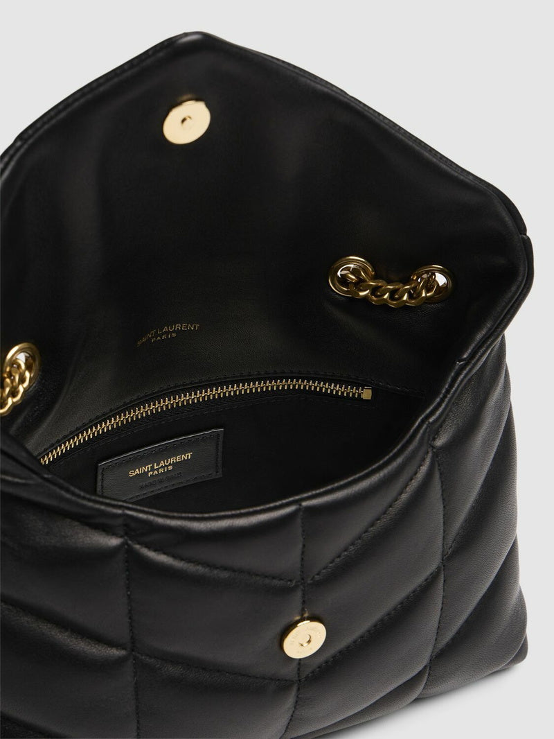 YSLT Puffer Toy Quilted Leather Black Shoulder Bag