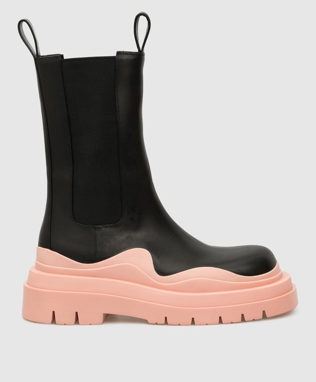 B*VT High Top Boots Black pink