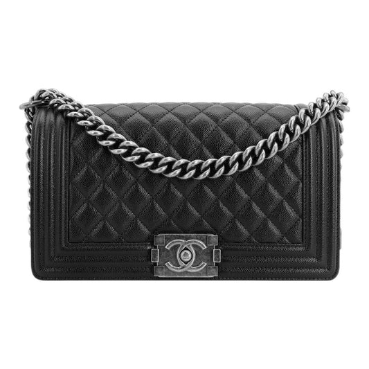 Cha Boy Flap
Quilted Medium Caviar Black