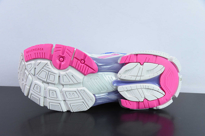 B*lenciaga runner white, lilac, neon pink and navy