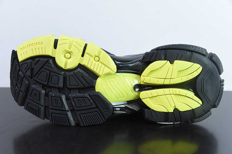 B*lenciaga Runner 2.0 silver, grey, kaki and neon yellow mesh