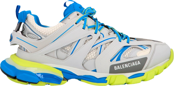 B*lenciaga Track grey blue yellow