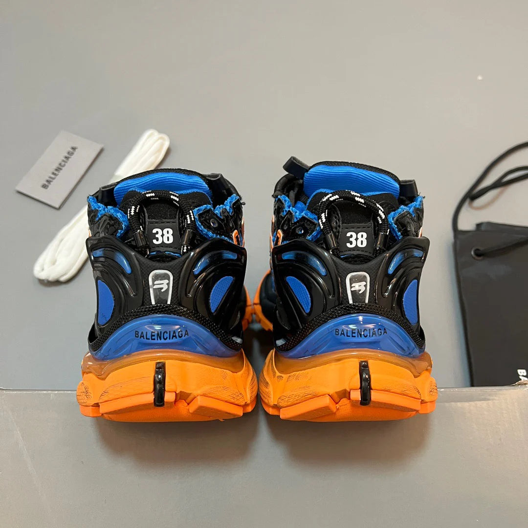 B*lenciaga Runner Blue Orange Black