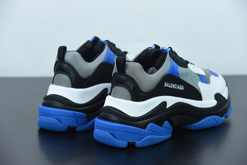 B*lenciaga Triple S grey blue black