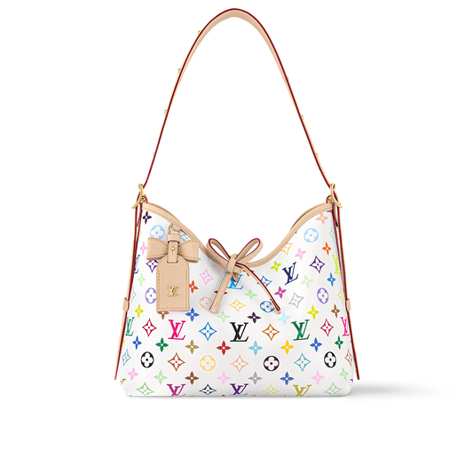 L*V*T x T*M  Handbag Carr*All PM Monogram White Multicolor