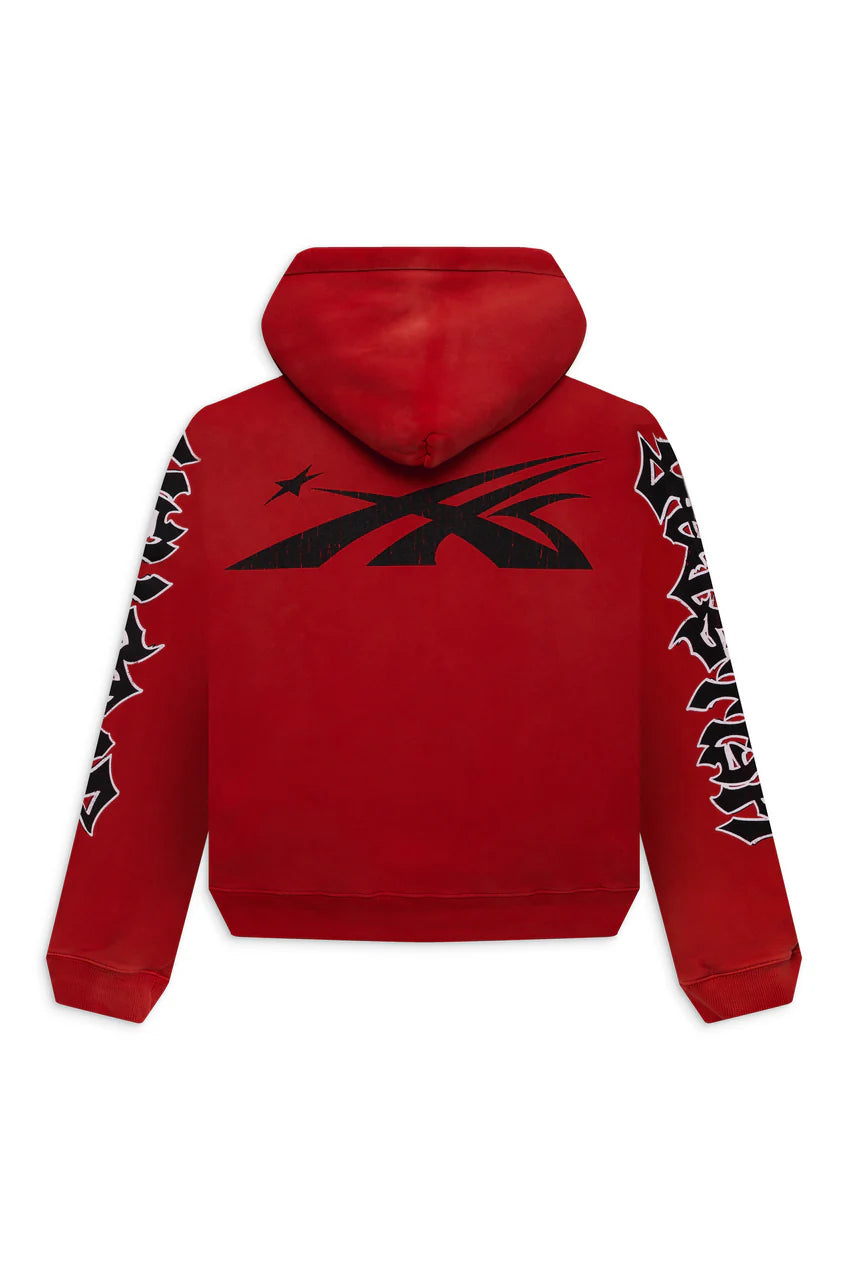 H*llstar Halloween Skeleton Airbrushed Hoodie Red