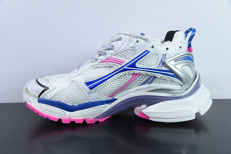 B*lenciaga runner white, lilac, neon pink and navy