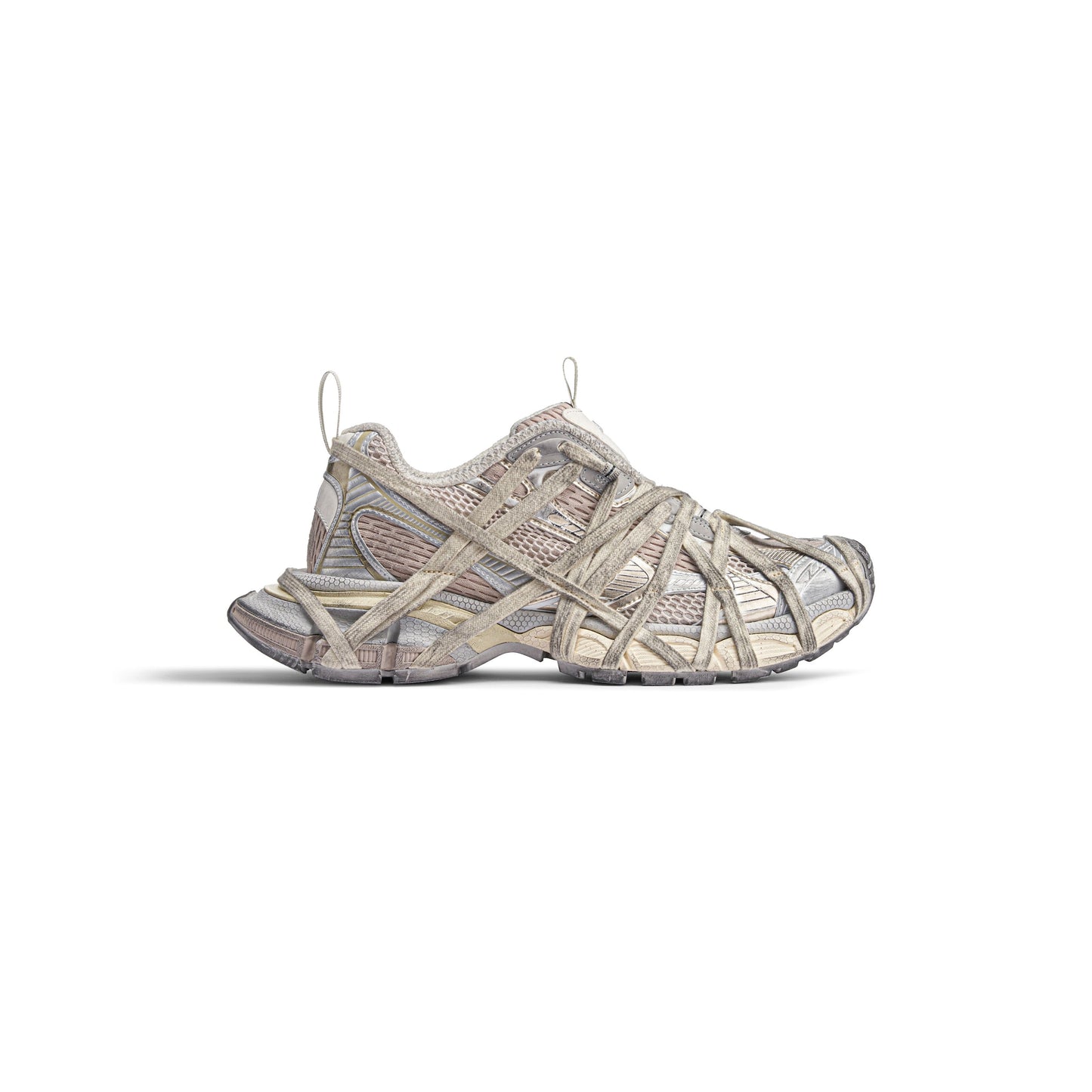 B*lenciaga 3XL light beige mesh and polyurethane