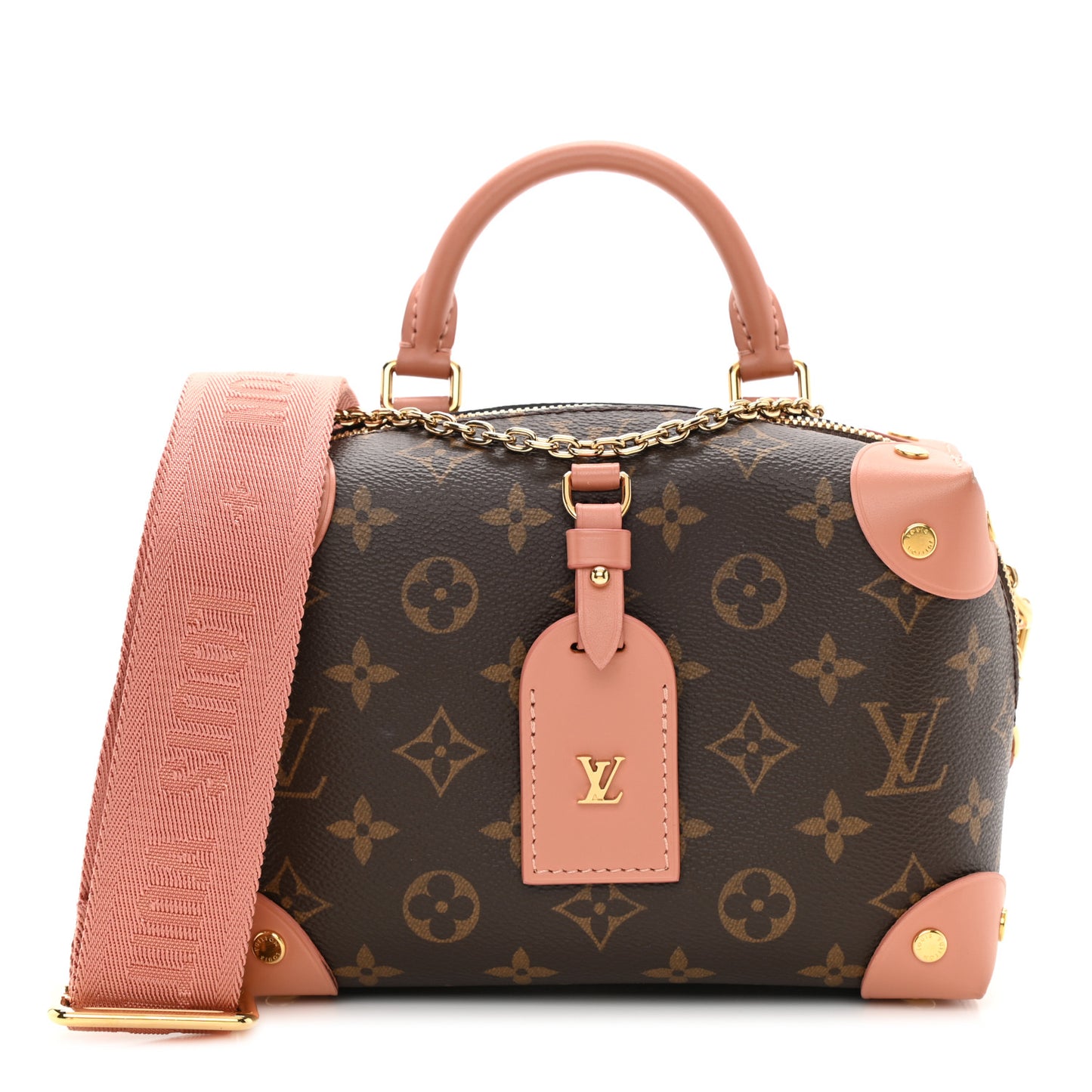L*V*T Handbag Beige, Brown, Pink Petite Malle Souple