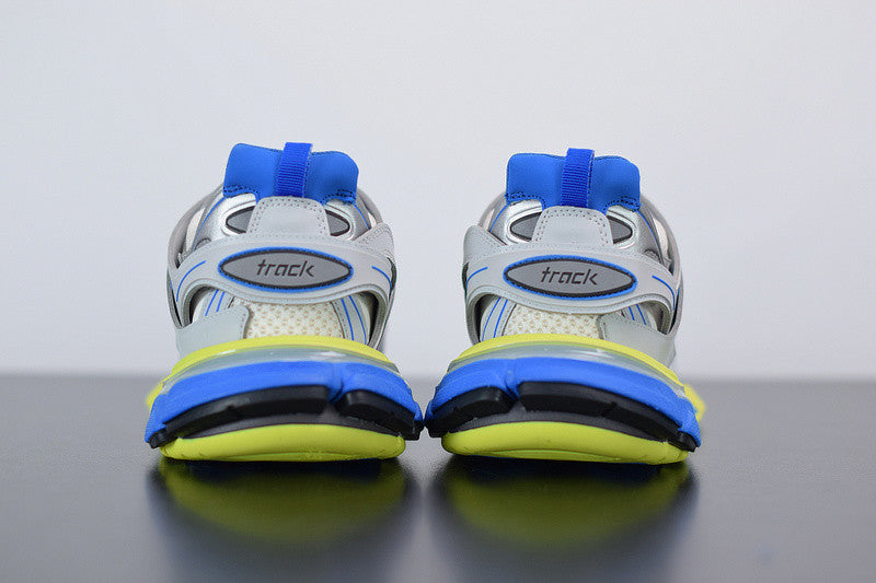 B*lenciaga Track grey blue yellow