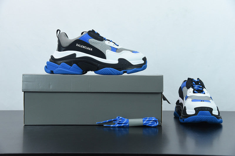 B*lenciaga Triple S grey blue black