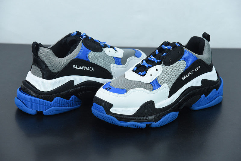 B*lenciaga Triple S grey blue black