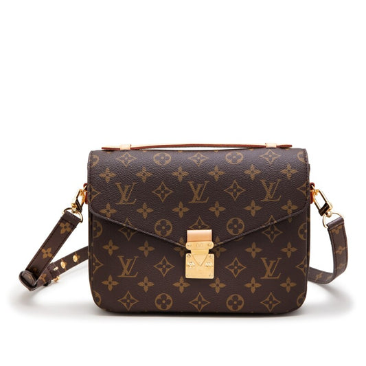 L*V*T Brown Monogram Coated Canvas Pochette Métis