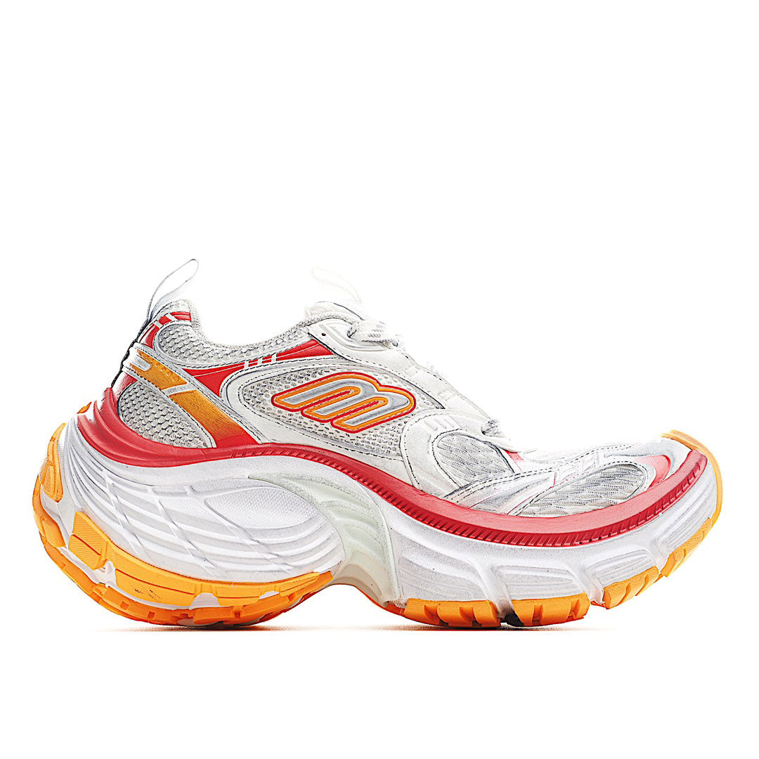 B*lenciaga 10XL White red orange