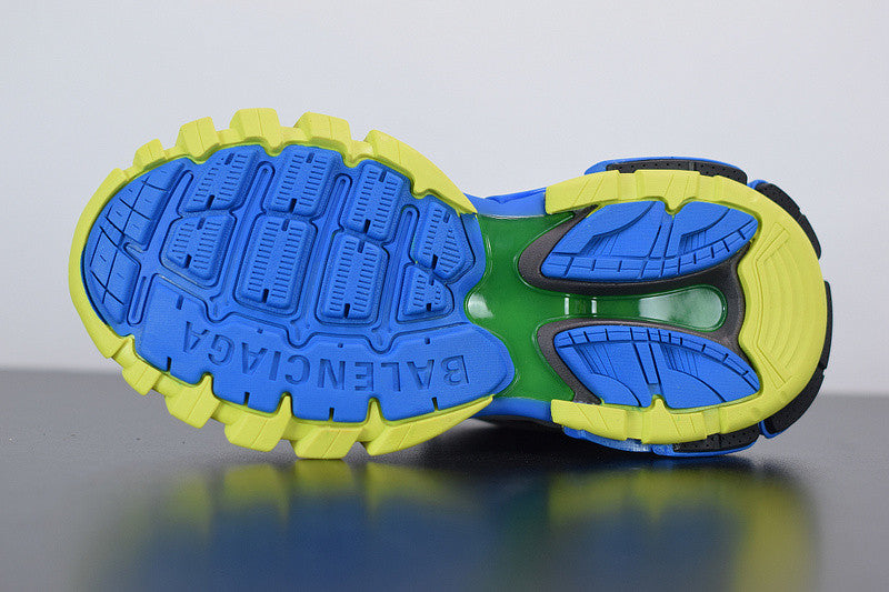 B*lenciaga Track grey blue yellow