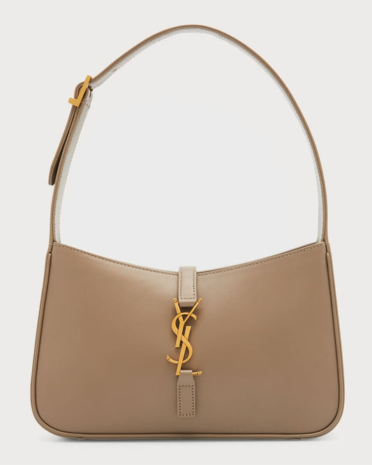 YSLT Le 5 A 7 YSL Shoulder Bag in Smooth Leather GREYISH BROWN