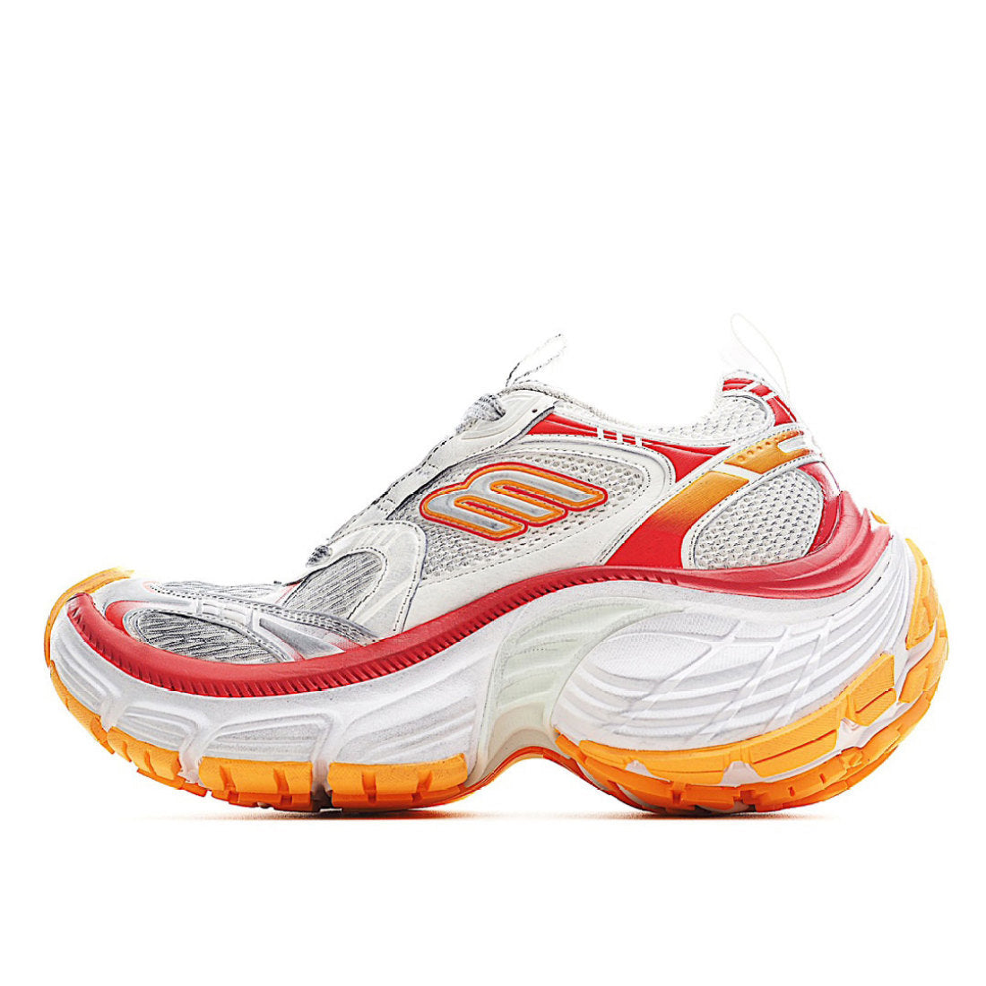 B*lenciaga 10XL White red orange