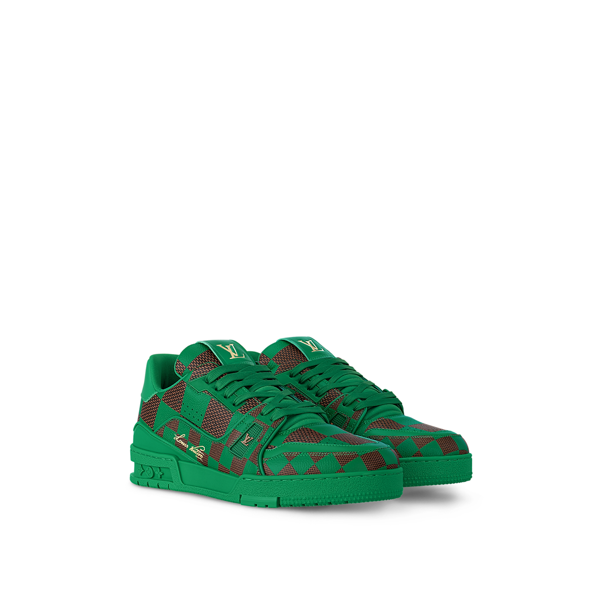 L*VT Damier Pop Green
