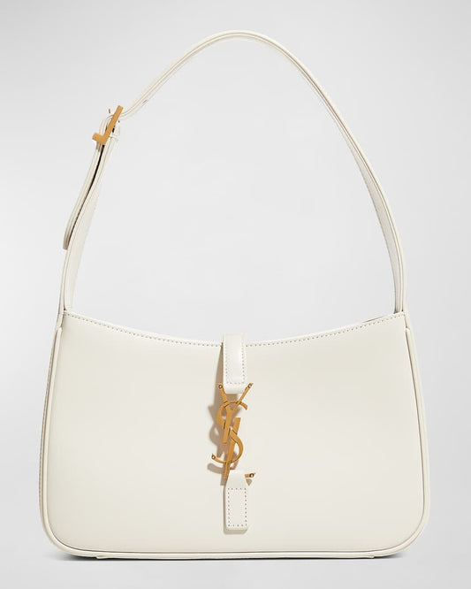 YSLT Le 5 A 7 YSL Shoulder Bag in Smooth Leather White