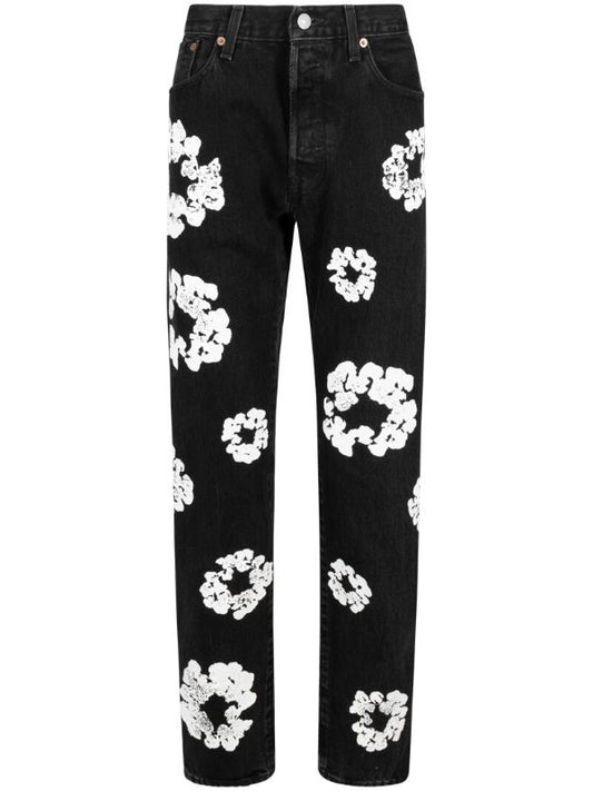 Denim Tears x Levi's 501 Cotton Rhinestone Wreath  black Jeans