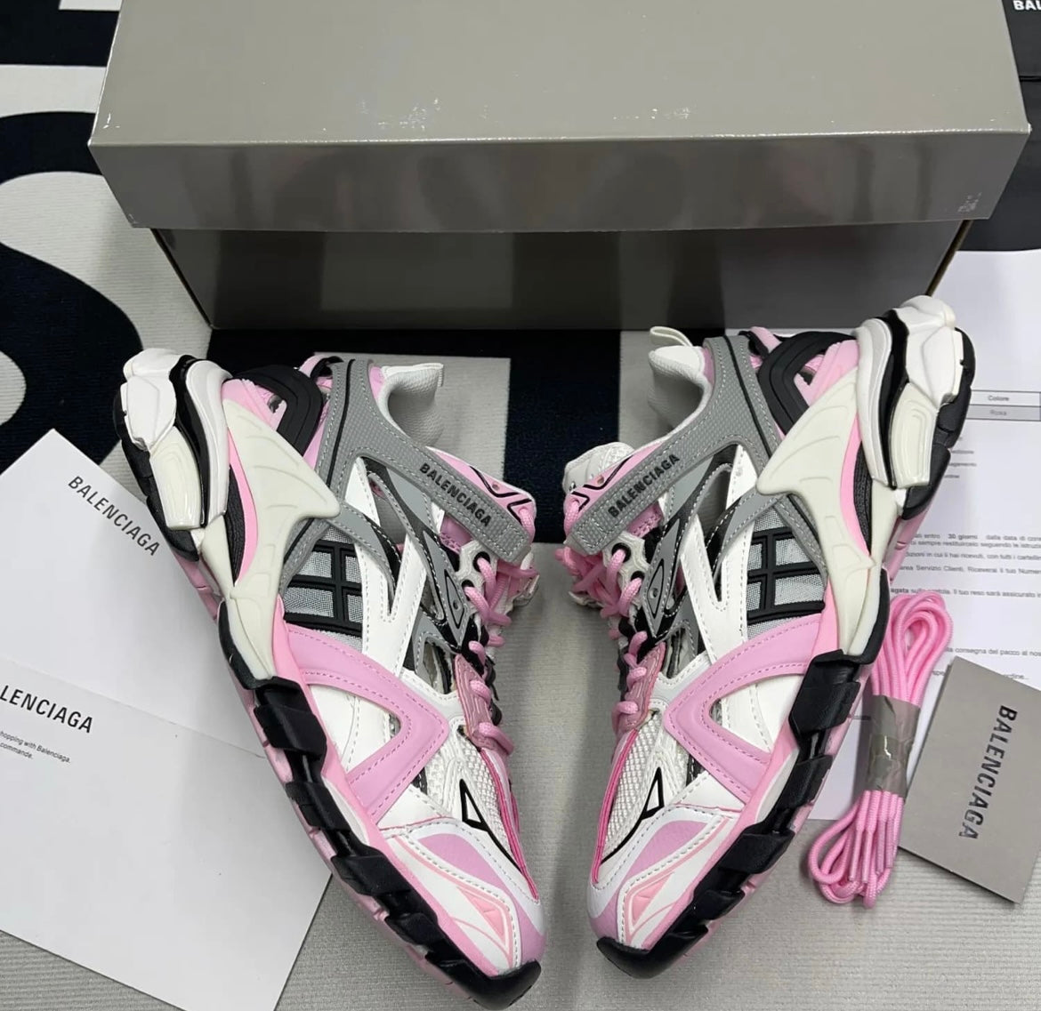 B*lenciaga Track 2 Pink Grey