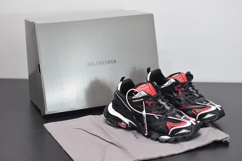 B*lenciaga Track 2 Black Burgundy