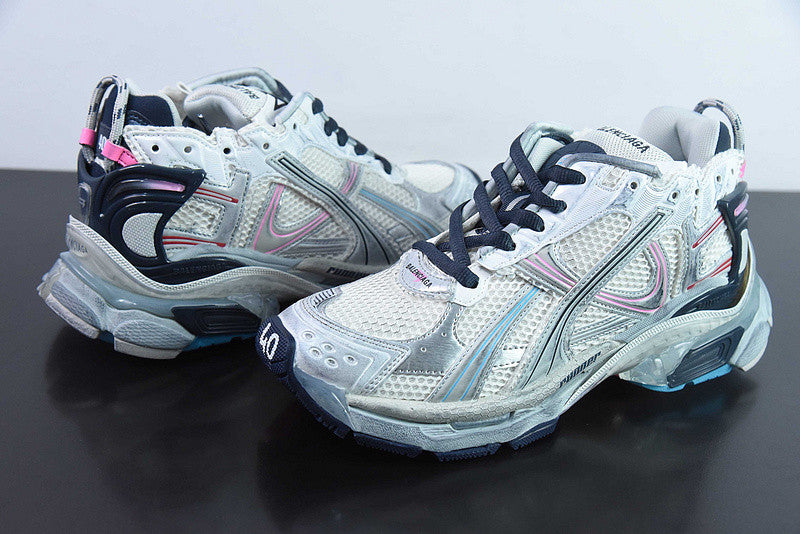 B*lenciaga Runner grey, pink and blue mesh