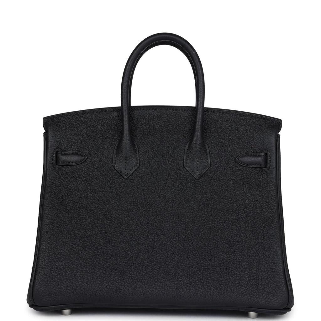 H*M Handbag B*rkin 25 Black Togo Palladium Hardware