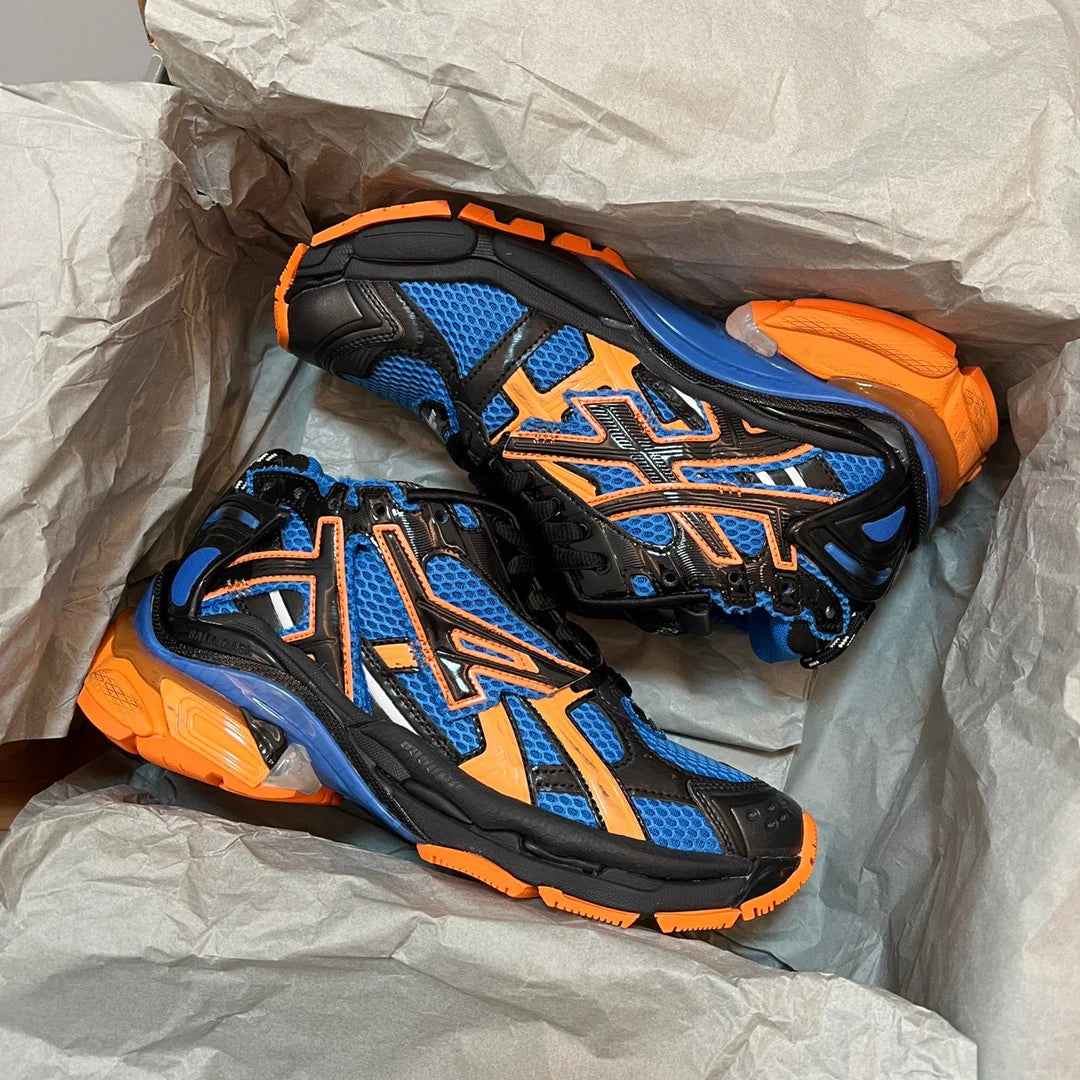 B*lenciaga Runner Blue Orange Black