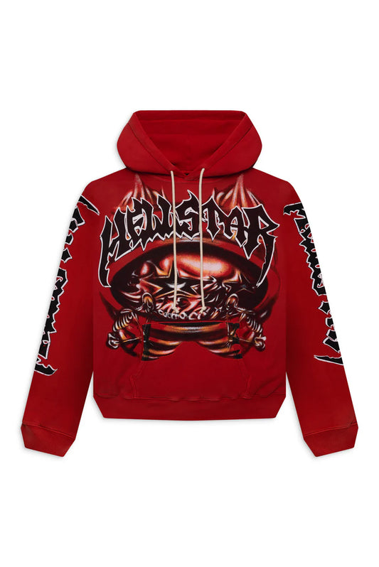 H*llstar Halloween Skeleton Airbrushed Hoodie Red